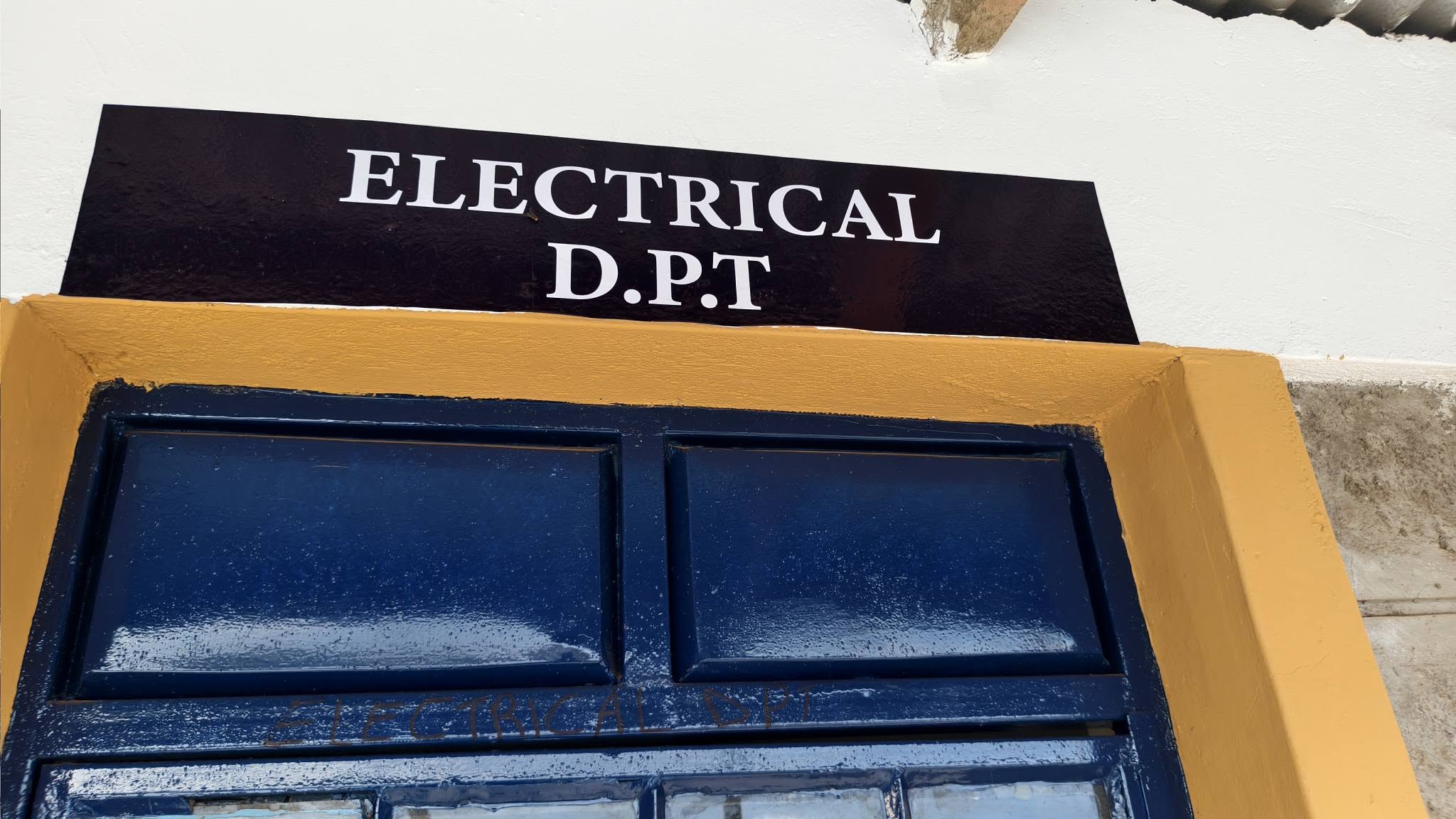 School of Electrical and Building Services department sign