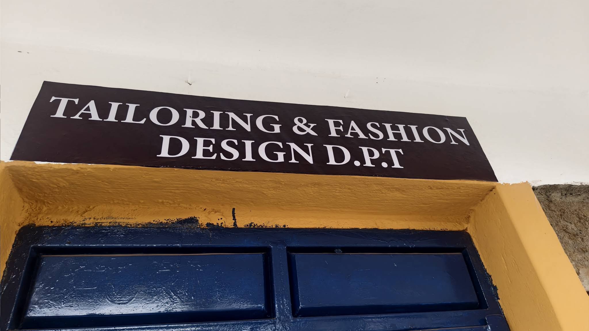 School of Fashion Design Technology department sign