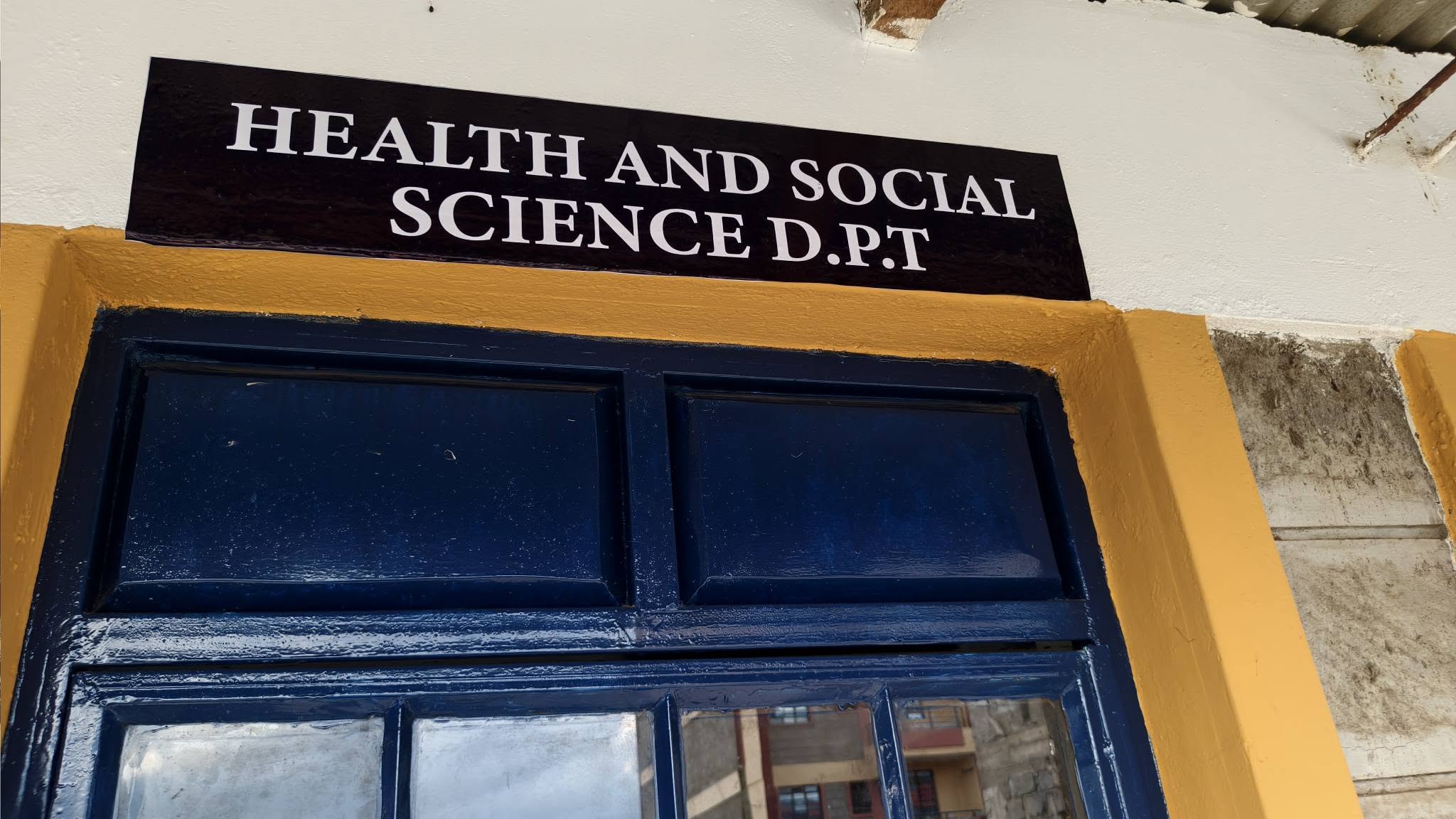 School of Health and Social Science department sign